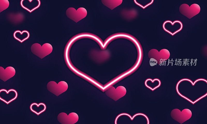 heart shapes Valentines day background.